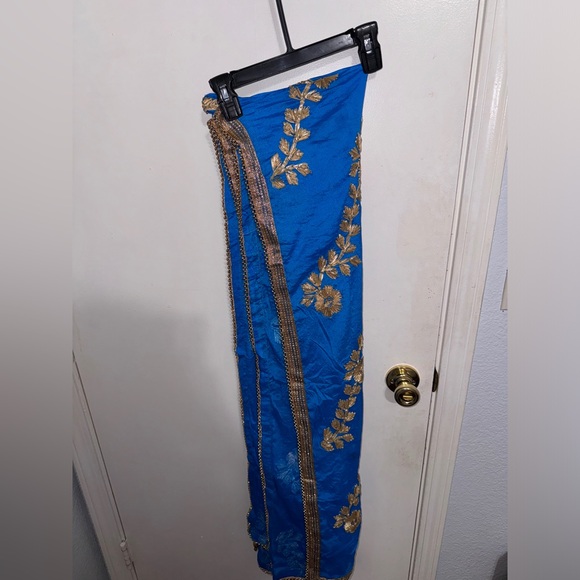 Orange and Blue Indian Suit - Picture 5 of 7